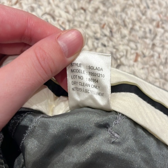 Theory Solada Gray Wool Flare Trouser Dress Pants Sz 2 Business Casual Career - Picture 4 of 7